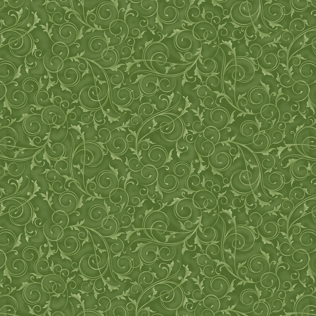 Sage Swirls & Twirls by Tango Twist Design Collection | 108" Cotton (BQ4221-66) – Sold in UNITS of ¼ metre