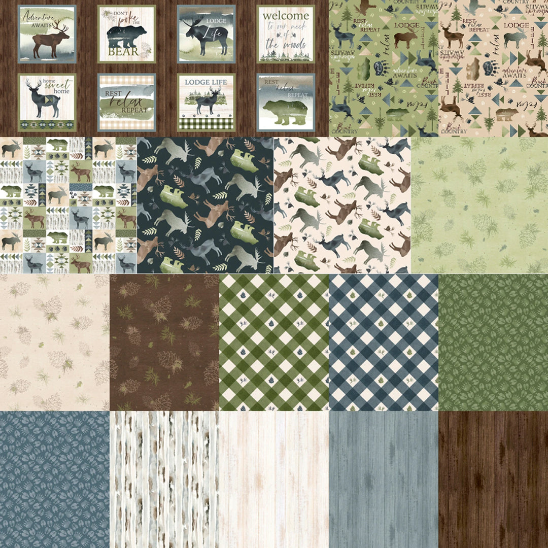 Lodge Life | Fat Quarter Bundel - 17pcs (LLIFFQ)
