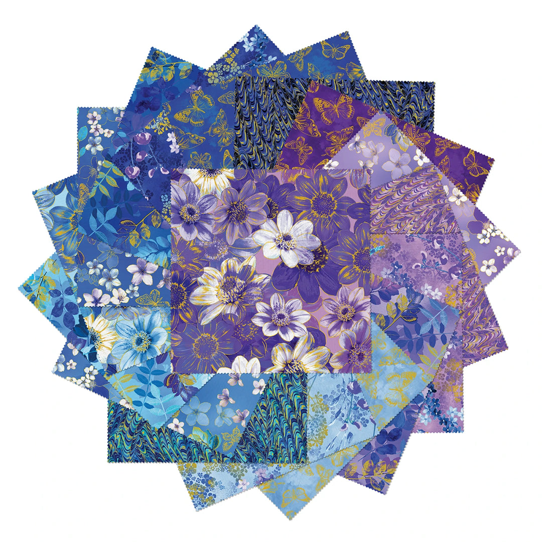 Metallic Impressions by Benartex Collection | 5in Squares - 42pcs (MTIM5PK)