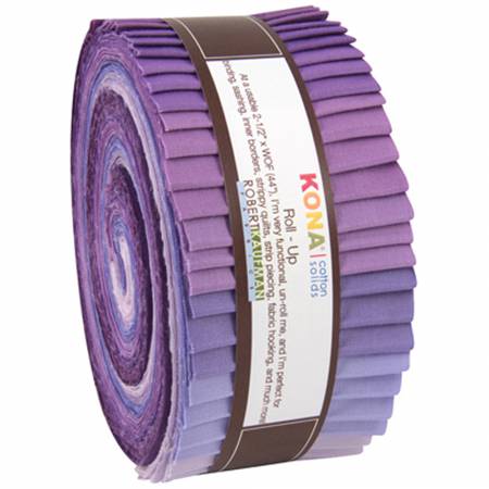 Roll-up - 2.5in Strips Kona Cotton Lavender Fields (40pcs) – Maple Leaf 