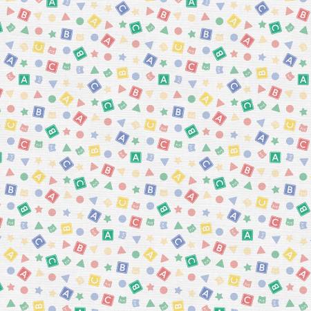 Abc Blocks 118" Cotton (183 - 25225) – Sold in UNITS of ¼ metre - Maple Leaf Quilting Company Ltd.