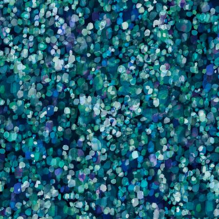 Blue Layered Sea Glass 108" Cotton (SEAW5471 - DBG) - Sold in UNITS of 1/4 metre - Maple Leaf Quilting Company Ltd.