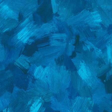 Brush Strokes Pool 108" Cotton (WELDX22147370) - Sold in UNITS of 1/4 metre - Maple Leaf Quilting Company Ltd.