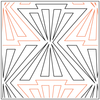 Bursting Diamonds – 12” Paper Pantograph - Maple Leaf Quilting Company Ltd.