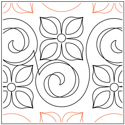 Chesapeake – 8.5” Paper Pantograph - Maple Leaf Quilting Company Ltd.