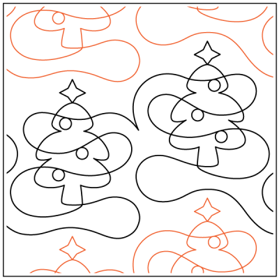 Christmas Tree Farm – 11” Paper Pantograph - Maple Leaf Quilting Company Ltd.