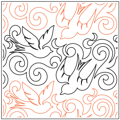 Christy's Songbird – 11” Paper Pantograph - Maple Leaf Quilting Company Ltd.