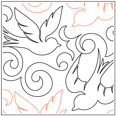 Christy's Songbird – 11” Paper Pantograph - Maple Leaf Quilting Company Ltd.