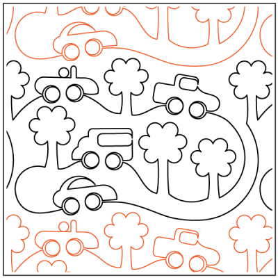 Country Road Route 3 - 10.5” Paper Pantograph - Maple Leaf Quilting Company Ltd.