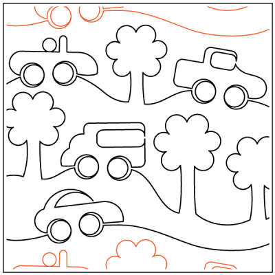 Country Road Route 3 - 10.5” Paper Pantograph - Maple Leaf Quilting Company Ltd.