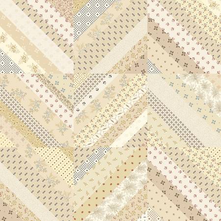 Cream Scrap Happy 108" Cotton (R361013D - CREAM) – Sold in UNITS of ¼ metre - Maple Leaf Quilting Company Ltd.