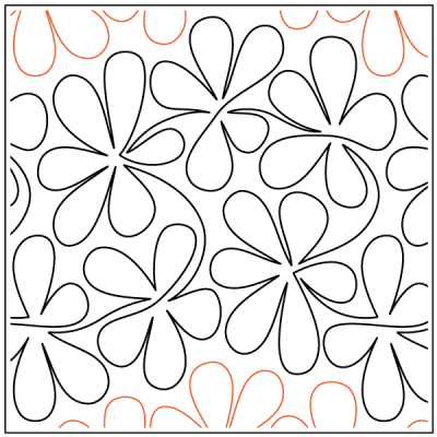 Daisy Doo Wap – 12.75” Paper Pantograph - Maple Leaf Quilting Company Ltd.