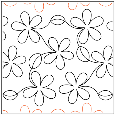 Daisy Walk – 12” Paper Pantograph - Maple Leaf Quilting Company Ltd.