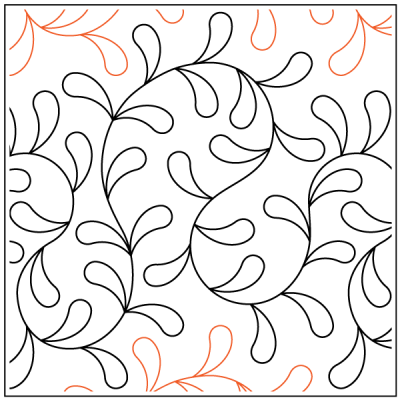 Exotic Vine – 13.75” Paper Pantograph - Maple Leaf Quilting Company Ltd.