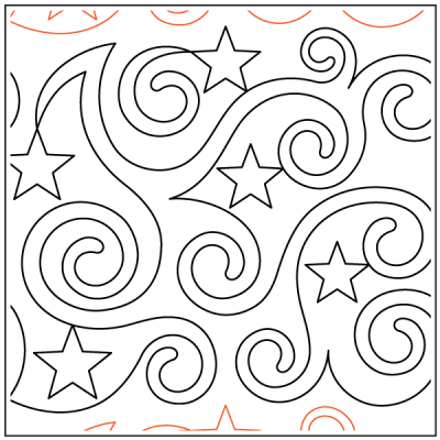 First Star - 11” Paper Pantograph - Maple Leaf Quilting Company Ltd.