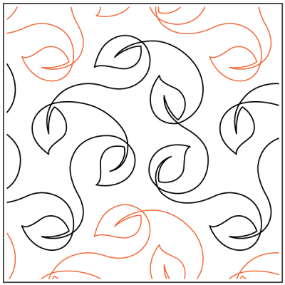 Flirtatious Leaves – 8.5” Paper Pantograph - Maple Leaf Quilting Company Ltd.