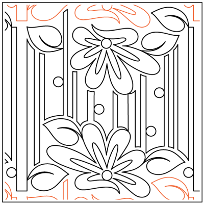 Flowered Trellis - 12.5" Paper Pantograph - Maple Leaf Quilting Company Ltd.