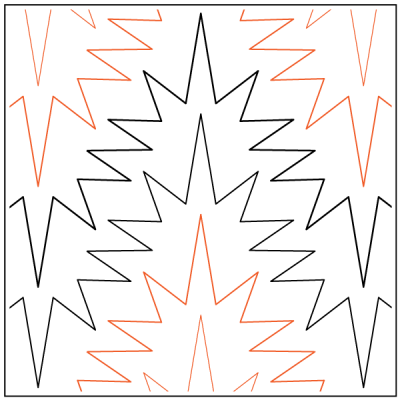 Fuego – 8” Paper Pantograph - Maple Leaf Quilting Company Ltd.