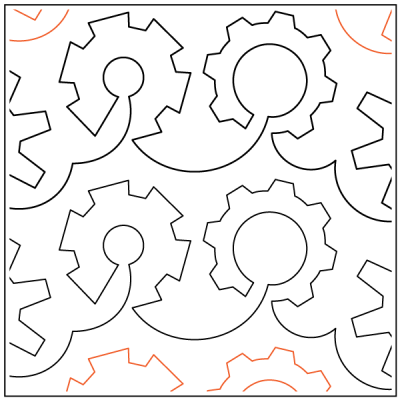 Gearing Up - 6.75” Paper Pantograph - Maple Leaf Quilting Company Ltd.