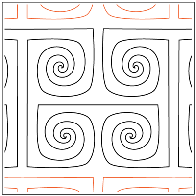 Geometric Swirls – 8.5” Paper Pantograph - Maple Leaf Quilting Company Ltd.