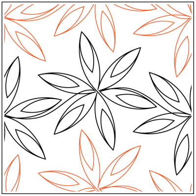 German Star Flower - 9" Paper Pantograph - Maple Leaf Quilting Company Ltd.