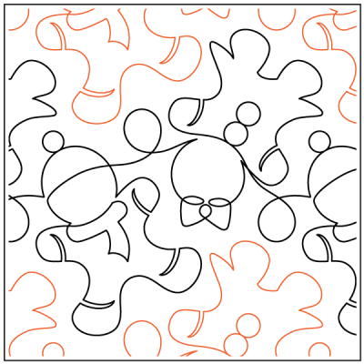 Gingy Biscuits– 10” Paper Pantograph - Maple Leaf Quilting Company Ltd.