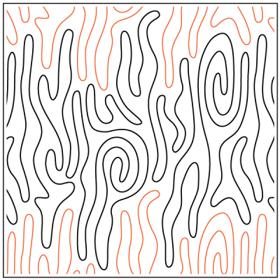 Gnarled - 12.5” Paper Pantograph - Maple Leaf Quilting Company Ltd.