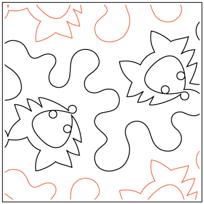 Gray Fox - 10" Paper Pantograph - Maple Leaf Quilting Company Ltd.