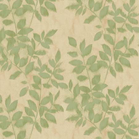 Green Brushy Vines 108" Cotton (ARBW05665 - EG) – Sold in UNITS of ¼ metre - Maple Leaf Quilting Company Ltd.