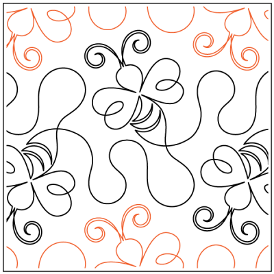 Honey Hug - 9” Paper Pantograph - Maple Leaf Quilting Company Ltd.