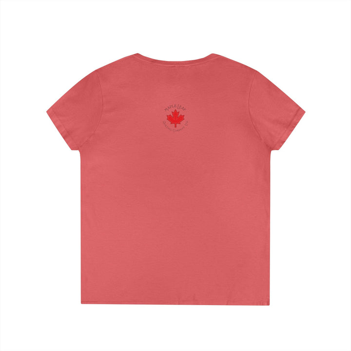 Incoming Big Girl Words Gilden V - neck heavy cotton T-Shirt - Maple Leaf Quilting Company Ltd.
