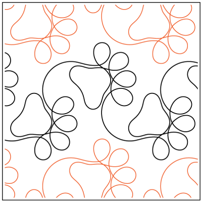Jack's Paws – 5.75” Paper Pantograph - Maple Leaf Quilting Company Ltd.
