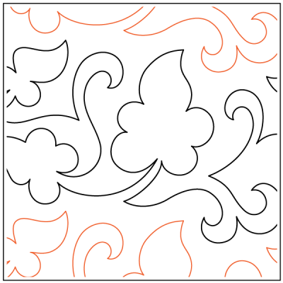 Jacobean – 8.25” Paper Pantograph - Maple Leaf Quilting Company Ltd.