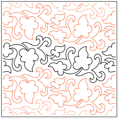 Jacobean – 8.25” Paper Pantograph - Maple Leaf Quilting Company Ltd.