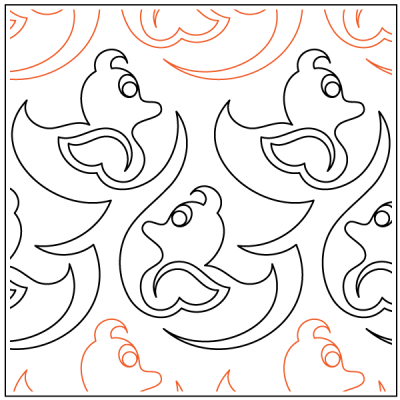 Just Ducky - 9” Paper Pantograph - Maple Leaf Quilting Company Ltd.