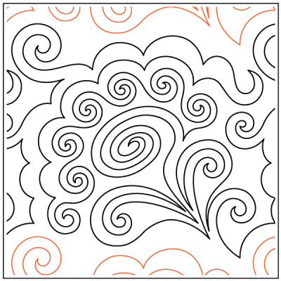 Kaylie's Flowers - 10.5” Paper Pantograph - Maple Leaf Quilting Company Ltd.