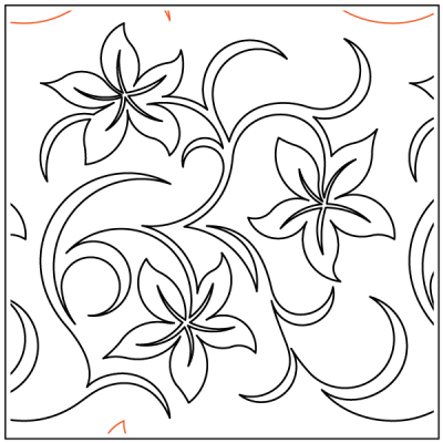 Laurie's Star Flower - 11.25” Paper Pantograph - Maple Leaf Quilting Company Ltd.