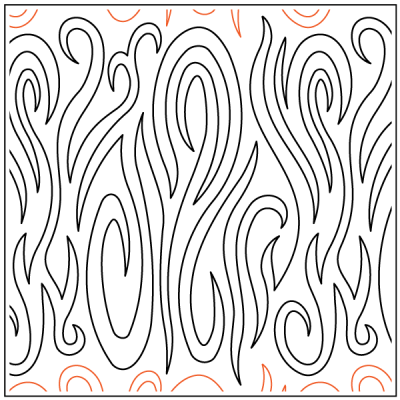 Laurie's Tendrils – 13.5” Paper Pantograph - Maple Leaf Quilting Company Ltd.