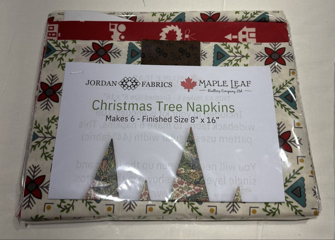 Lori Holt Hometown Holiday Tree Napkin - Kit (6pc set) - Maple Leaf Quilting Company Ltd.