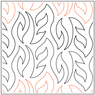 Lorien's Bonfire – 7.75” Paper Pantograph - Maple Leaf Quilting Company Ltd.