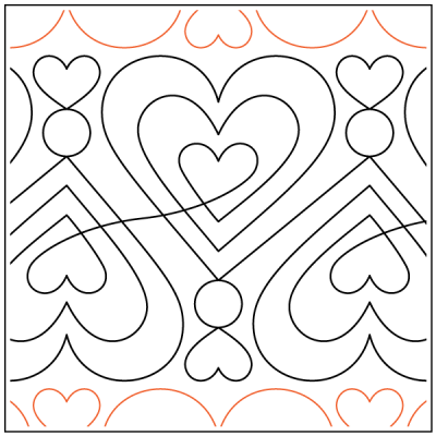 Love Me – 8.5” Paper Pantograph - Maple Leaf Quilting Company Ltd.