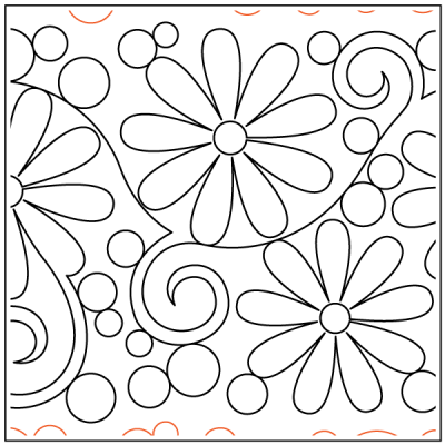 Maureen's Daisy Dot – 11.5” Paper Pantograph - Maple Leaf Quilting Company Ltd.