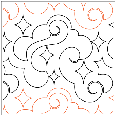 Melissa's Celestial – 9” Paper Pantograph - Maple Leaf Quilting Company Ltd.