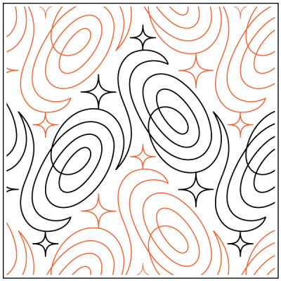 Melissa's Galaxy – 10” Paper Pantograph - Maple Leaf Quilting Company Ltd.