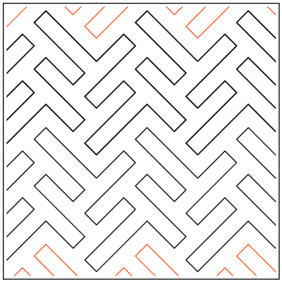 Modern Herringbone– 7” Paper Pantograph - Maple Leaf Quilting Company Ltd.