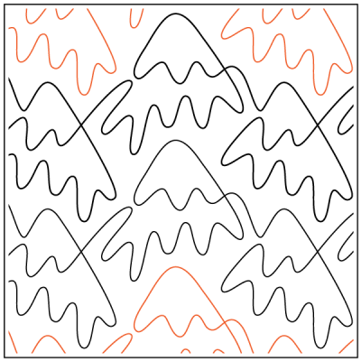 Mountain High – 8” Paper Pantograph - Maple Leaf Quilting Company Ltd.