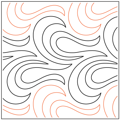 Nouveau Curls – 8.5” Paper Pantograph - Maple Leaf Quilting Company Ltd.