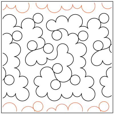 One Cloudy Day - 9” Paper Pantograph - Maple Leaf Quilting Company Ltd.