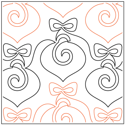 Ornamental - 8” Paper Pantograph - Maple Leaf Quilting Company Ltd.