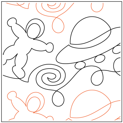 Outer Space– 8.5” Paper Pantograph - Maple Leaf Quilting Company Ltd.